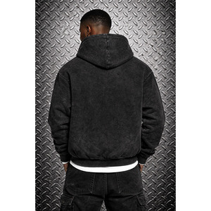 Sudadera con Capucha Personalizada, Lavada al Ácido, Estilo Desgastado, Corte Regular, Tejido Grueso, 100% Algodón, Transpirable, Estilo Hip Hop Urbano para Otoño - Product Image 4