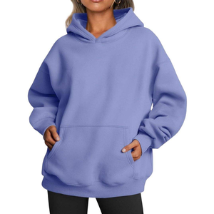 Women Yellow Zip Up <b>Hoodie</b> <b>Fleece</b> Hooded Sweatshirt Drop Shoulder Kangaroo Pocket Solid Casual 400 GSM - Product Image 3