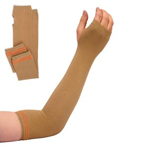 Unisex Arm Sleeve Beige Spandex Cotton Anti-Bacterial Latex Free Machine Washable 4-Way Stretch Soft <b>Material</b> - Product Image 1