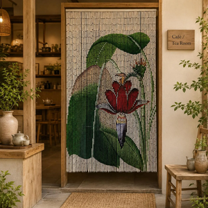Natural Bamboo Beaded <b>Door</b> Curtains Eco Friendly Bead Curtain for Hotel Resort Home Restaurant Doorway Decor Wholesale - Product Image 1