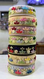 Tela de Tul con Apliques Florales Bordados en 3D, Ecológica y de Primera Calidad, con Cuentas de Perlas, para Vestidos de Novia - Product Image 5