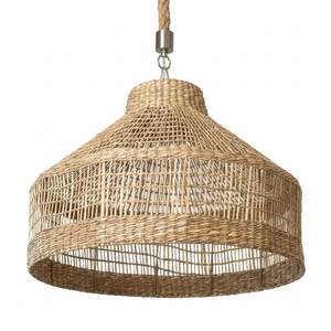 Pantalla de Lámpara Colgante Tejida a Mano de Hierba Marina, Estilo Bohemio, Cubierta de Luz Colgante de Ratán, Pantalla de Lámpara de Techo Moderna Escandinava Indochina - Product Image 1