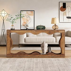 Farmhouse-Style Console <b>Table</b> for Entryway or Couch Behind Sofa - Product Image 3