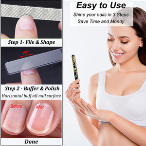 Lima de Uñas Profesional de Doble Cara, Mini, Lavable, Reutilizable, de 180 Granos, Duradera (Tamaño y Logotipo Personalizables) para Salón y Hogar - Product Image 3