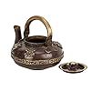 Traditional Chinese Metal Tea <b>Kettle</b> With Lid And Handle Decorative Pattern Design - Product Image 2