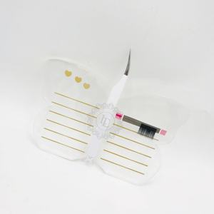 Pinzas de fondo de mariposa de punto de plata con recubrimiento de polvo blanco Pinzas de extensión de pestañas de agarre liso sostenible de acero inoxidable - Product Image 5