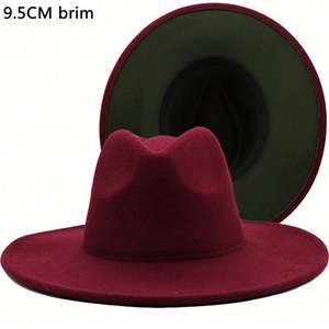 Sombreros Fedora de Moda Casual de Dos Tonos con Ala de 9.5cm para Otoño e Invierno, Venta al por Mayor, para Hombres y Mujeres - Product Image 5