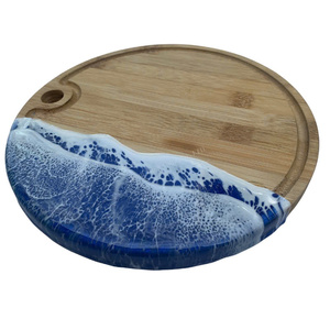 Luxury Blue Epoxy Resin Coaster Wooden Coaster <b>Set</b> Custom Coasters for Drinks Elegant Resin Coasters Trending 2026 - Product Image 2