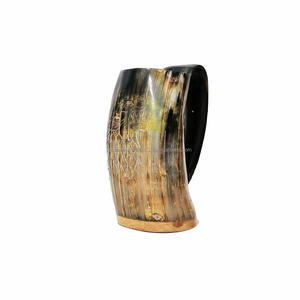 Tasse à corne à boire Viking de bonne qualité faite à la main faite à la main des chopes à bière naturelles pour les fêtes pour le café en Inde - Product Image 2