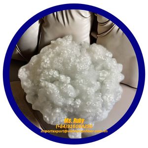 HCS White Fiber Recycled 15d 3d Hollow Conjugated Siliconized Polyester Staple Fiber PSF GRS OEKO <b>TEX</b> Certified Concrete Staple - Product Image 4