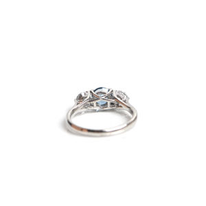 Anillo de Compromiso de Topacio Azul, Plata de Ley 925, Corte de Lujo, Engaste de Garras, Certificado, Piedra Preciosa Natural para Mujer - Product Image 2