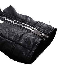 Veste en cuir avec logo personnalisé de haute qualité pour hommes col montant saison d'hiver tarifs de gros y compris l'expédition et la taille - Product Image 6