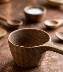 Handcrafted Wooden Coffee Scoop Long Handle <b>Measuring</b> <b>Spoon</b> Natural Wood Kitchen Coffee Tea Sugar Scoop Cup Set - Product Image 4