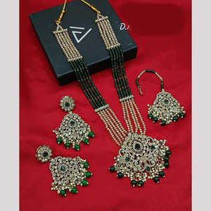 Fashion Jewelry <b>Necklace</b> Set <b>Gold</b> Plated with Pearls & Austrian Stones <b>Long</b> Style <b>Gold</b> Plated <b>Long</b> Set Fashion Jewelry 10574072 - Product Image 1