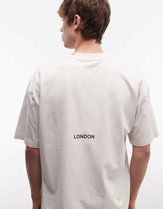 Men Oversized Short Sleeve O-Neck Cotton T-Shirt Solid Color Casual Jersey Knitted Top Regular Fit <b>Plain</b> Dyed <b>White</b> - Product Image 5