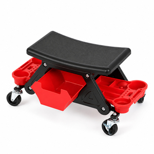 Taburete Rodante para Mecánico, Asiento Móvil para Detallado de Autos con Almacenamiento de Herramientas para Reparación de Autos, Lavado de Autos y Pulido - Product Image 5