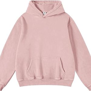 Nueva Sudadera con Capucha Negra Lavada Estilo Vintage para Hombre y Mujer, de Algodón Grueso, Oversize, de Forro Polar, Estilo Urbano, Moda de Invierno - Product Image 1