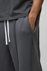 Pantalon de survêtement baggy pour homme en toile 100 % coton, coupe droite, avec cordon de serrage, personnalisable, de haute qualité, vente en gros - Product Image 5