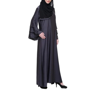 Robes traditionnelles musulmanes ouvertes personnalisées, dupattas sur mesure, vêtements décontractés en nylon pour femmes, longueur cheville, design islamique modeste - Product Image 2