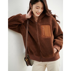 Veste à capuche en polaire sherpa marron pour homme, épaisse, zippée, coupe décontractée, pour l'hiver - Product Image 2