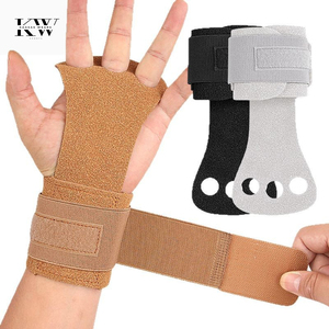 Professional Weightlifting Hand Grips with Wrist Support – Cowhide Leather Gym Grip Pads for Deadlifts & Pull-ups – Anti-Slip - Product Image 1