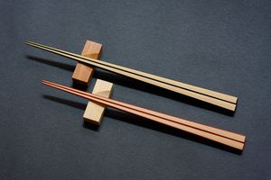 Wooden Round <b>Chopsticks</b> Smooth Surface <b>Reusable</b> Flatware for Asian Dinners By Handmade Collection - Product Image 4