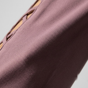 Leggings taille haute de couleur unie avec découpe en treillis, longueur intégrale, extensibles, décontractés, sans coutures, toutes saisons, pour femmes - Product Image 4