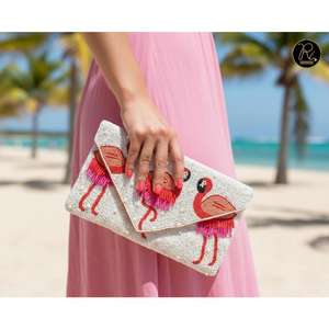 Pochette de Soirée Élégante et Luxueuse Perlée pour Femme, Sac de Mariage Fait Main avec Perles, Accessoire de Mode Ethnique de Créateur - Product Image 3