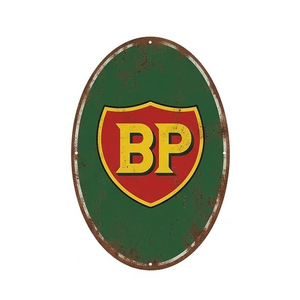 Letrero Metálico Ovalado Vintage de Gasolina con Boquilla Alada Roja, Placa Desgastada para Gasolinera, Garaje, Cueva del Hombre, Decoración de Pared del Hogar - Product Image 2