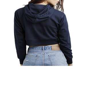 Autumn Fashion New Product Women Casual Long Sleeve Solid Pattern Knitted <b>Hoodie</b> Pullover Sweatshirt <b>Crop</b> <b>Top</b> <b>Hoodie</b> for Women - Product Image 3