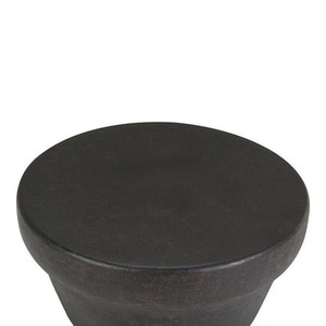 Statement Surface Modern Coffee <b>Table</b> With Ribbed Base Minimalist Living Room Furniture Durable Design Black Finish - Product Image 6