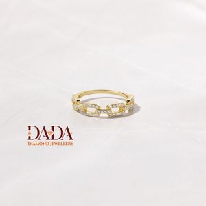 Elegant Lab Grown Diamond Link Chain <b>Ring</b> for Women Open Oval Chain Design Modern <b>Statement</b> Fashion Jewelry Everyday - Product Image 3