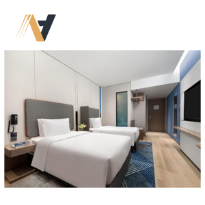Juego de muebles de dormitorio de hotel de chapa para Proyecto de habitación de hotel Holiday Inn, fábrica de proveedor OEM de núcleo de MDF duradero en Vietnam - Product Image 1