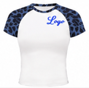 Ensemble de t-shirt et short raglan personnalisé pour femmes |   Ensemble sportif deux pièces |   Vêtements en tricot respirant en spandex/coton |   Solide |   Été - Product Image 5