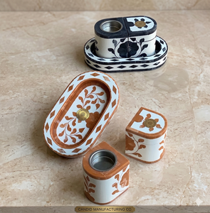 Mejor Precio: Set de 3 Quemadores de Incienso Mubkhara con Bandeja y Caja, Ecológico, Regalo Religioso, Fabricante Indio - Product Image 1
