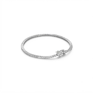 Bracelet tennis en or massif 9K 10K 14K 18K avec diamants de laboratoire ronds brillants certifiés IGI – Élégant cadeau de mariage en gros - Product Image 1