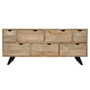 Indian-style Solid Mango <b>Wood</b> Modular Eco-Friendly Large Capacity Multi-drawer <b>Chest</b> of Drawers High-end Dressing Table Cabinet - Product Image 1