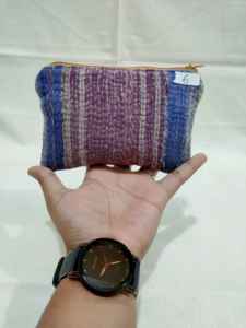กระเป๋าใส่เงินสด Kantha ลายหินพิมพ์หน้าจอแบบลำลองวินเทจทำจากผ้าฝ้ายเป็นมิตรกับสิ่งแวดล้อม - Product Image 2