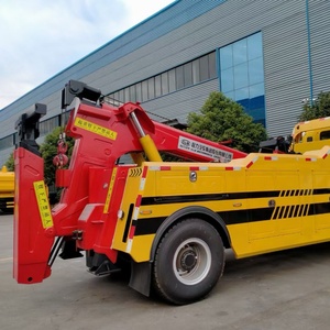 SAIC Hongyan <span class=keywords><strong>16T</strong></span> Kendaraan Penyelamat Jalan Raya Tugas Berat Terintegrasi Derek & <span class=keywords><strong>Crane</strong></span> Satu-Tunda-Satu Truk Derek. - Product Image 1