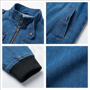 Veste en jean pour homme, nouvelle collection hiver 2025, mode coréenne, col rabattu, jean épais, respirant, logo frontal, kaki - Product Image 4