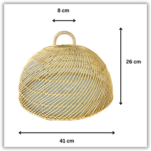 Abat-jour en rotin blanc hémisphérique, best-seller - Product Image 6