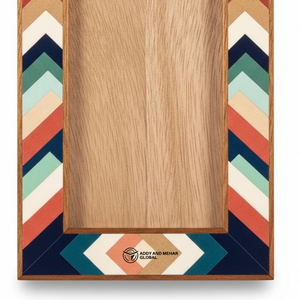 <b>Designer</b> Wooden Picture <b>Frame</b> | Colorful Geometric Inlay | Modern Home Decor <b>Frame</b> - Product Image 5