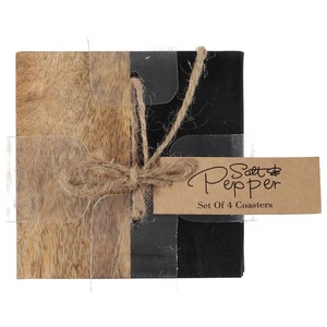 Handmade Wooden Drink Coasters Reusable Table Protector for Coffee Tea and Wine Glasses at Best Price - Product Image 2