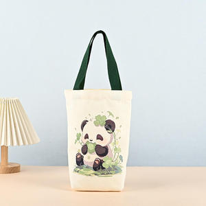 Cute Geometric Print Eco-friendly Canvas Fashion Gift <b>Medium</b> <b>Size</b> Top Handle Daily Use Tote <b>Bag</b> - Product Image 2