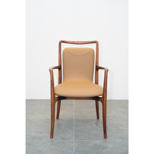 Premium Walnut Wood <b>Dining</b> Chair with Top Grain Leather Upholstered Seat Modern Kitchen <b>Dining</b> Room Furniture PISANO - Product Image 1