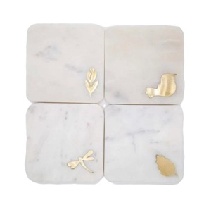 Famous style Design Marble Coaster Stone Coaster Wood Marble Coaster Stone and Coaster Tea Place Mats At very reasonable Price - Product Image 2