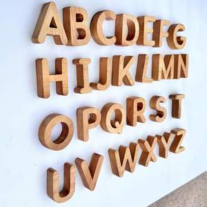 Lettres de l'alphabet en bois fantaisie pour les tout-petits, jouet éducatif, décoration lumineuse pour salle de jeux, aide à l'éducation précoce - Product Image 6