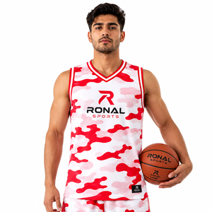 Camisetas de Baloncesto Sublimadas Personalizadas para Hombre, Talla Grande, Sin Mangas, 100% Poliéster, Reversibles y Duraderas - Product Image 3
