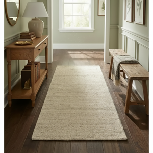 พรมผสมปอกระเจาธรรมชาติ พรมปอกระเจาทอมือสำหรับห้องนั่งเล่น ห้องนอน และห้องรับประทานอาหาร ตกแต่งบ้าน - Product Image 1