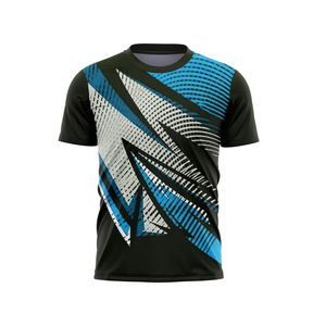 Men's Sublimation Printed Short Sleeve T-<b>Shirt</b> Geometric Pattern Quick Dry Sporty O-Neck Regular Fit <b>100</b>% <b>Polyester</b> - Product Image 5